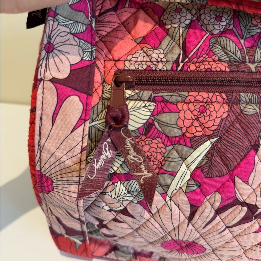 Vera Bradley Pink Red Floral Women's Crossbody Bag w.Adjustable Shoulder Strap - Picture 8 of 14
